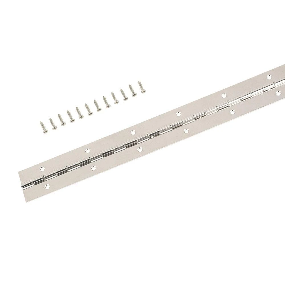 1-1/16 In. X 12 In. Bright Nickel Continuous Hinge 1 1-1/16 In. X 12 In. Bright Nickel Continuous Hinge