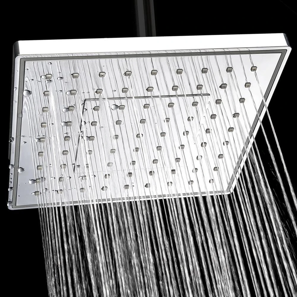 1-Spray 7.88 In. Single Wall Mount Fixed Rain Shower Head In Chrome 2 1-Spray 7.88 In. Single Wall Mount Fixed Rain Shower Head In Chrome - Image 2