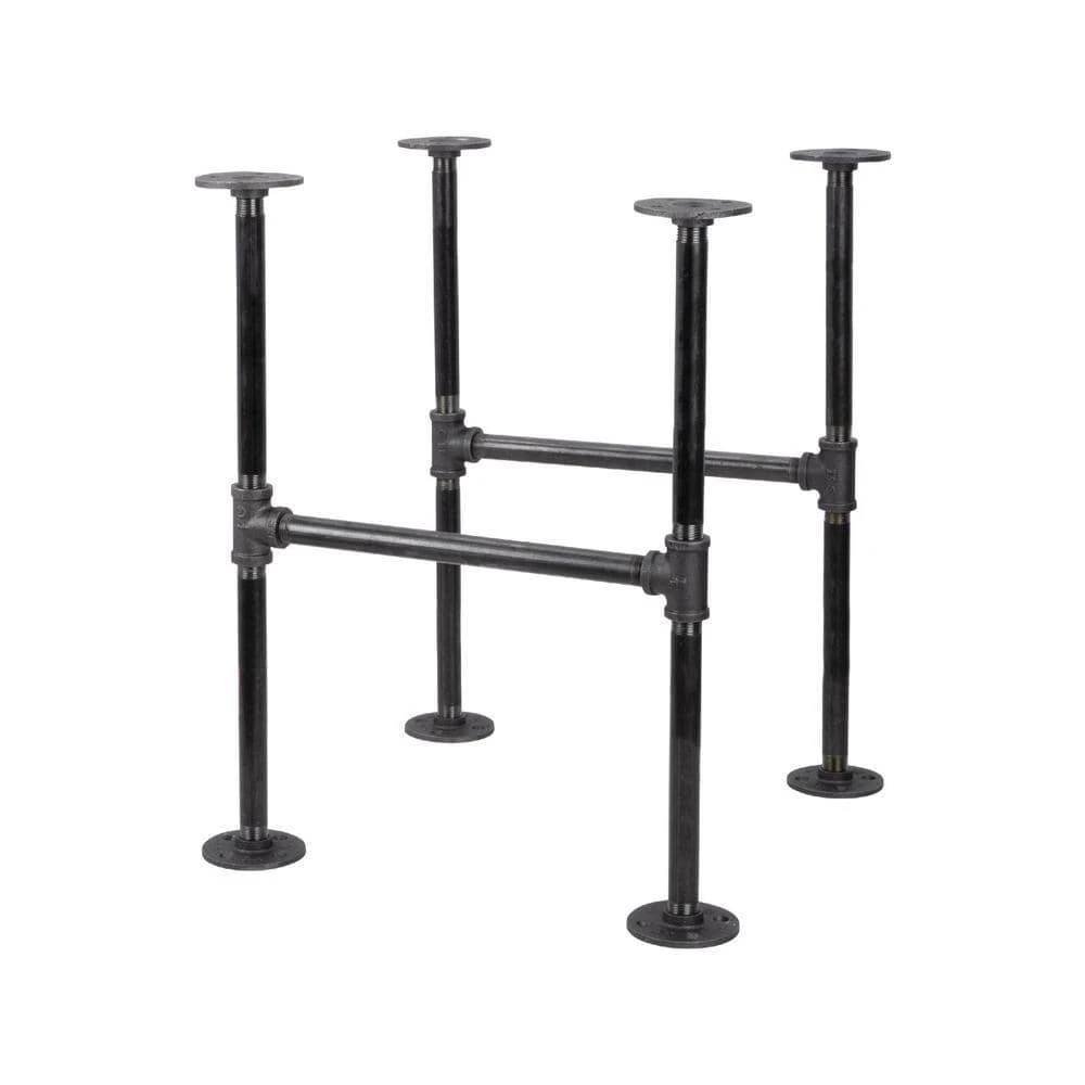 1/2 In. Black Pipe 16.5 In. W X 19.5 In. H "H" Design End Table Leg Kit 1 1/2 In. Black Pipe 16.5 In. W X 19.5 In. H "H" Design End Table Leg Kit