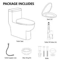 1-Piece Elongated Dual-Flush 1.28 GPF/0.88 GPF High Efficiency Skirted Toilet All-in-One Toilet In White Seat Included -arbor Shop 32b036171d648810e5c4afa27e2e0450