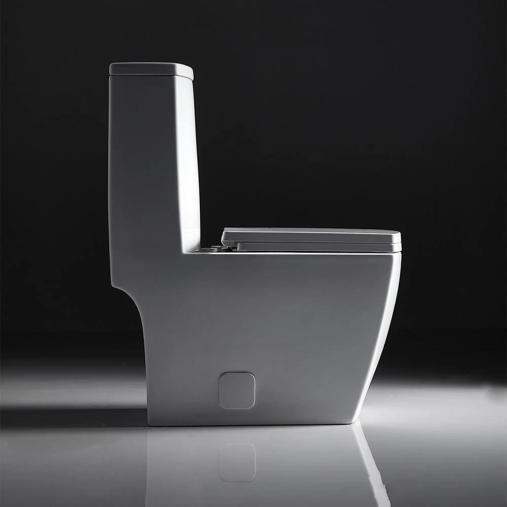 0.8 GPF/1.28 GPF Dual Flush Round Shape Ceramic Elongated Toilet Including Toilet Round Only Seat In White 6 0.8 GPF/1.28 GPF Dual Flush Round Shape Ceramic Elongated Toilet Including Toilet Round Only Seat In White - Image 6