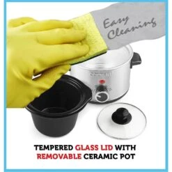 1.5 Qt. Brushed Stainless Steel Slow Cooker With Temperature Settings And Tempered Glass Lid 10 1.5 Qt. Brushed Stainless Steel Slow Cooker With Temperature Settings And Tempered Glass Lid -arbor Shop 34ef9198d840d3d8f8b354458f535e0b