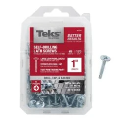 #8 X 1 In. Fine Zinc-Plated Steel Phillips Truss-Head Drill Point Lath Screws (170-Pack)