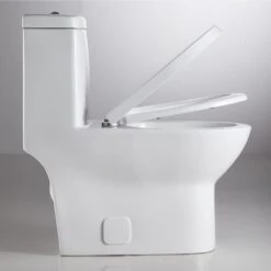 1-piece 1.28 GPF Dual Flush High Efficiency Elongated Toilet In White(Seat Included) -arbor Shop 360979ca943b3142b45bfa0c1d522bda
