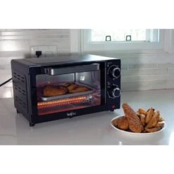 1,000 W 4-Slice Black Toaster Oven With Timer And Temperature Control -arbor Shop 3bf634535fb20ae16ee720e61ad4f119