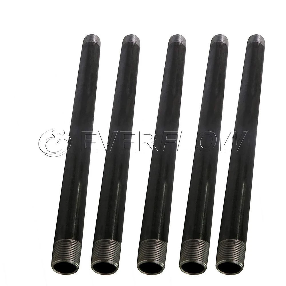 1 In. X 18 In. Black Steel Pipe (5-Pack) 5 1 In. X 18 In. Black Steel Pipe (5-Pack) - Image 5