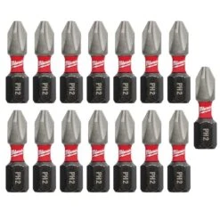 #2 Philips Shockwave 1 In. Impact Duty Steel Insert Bits (15-Pack)