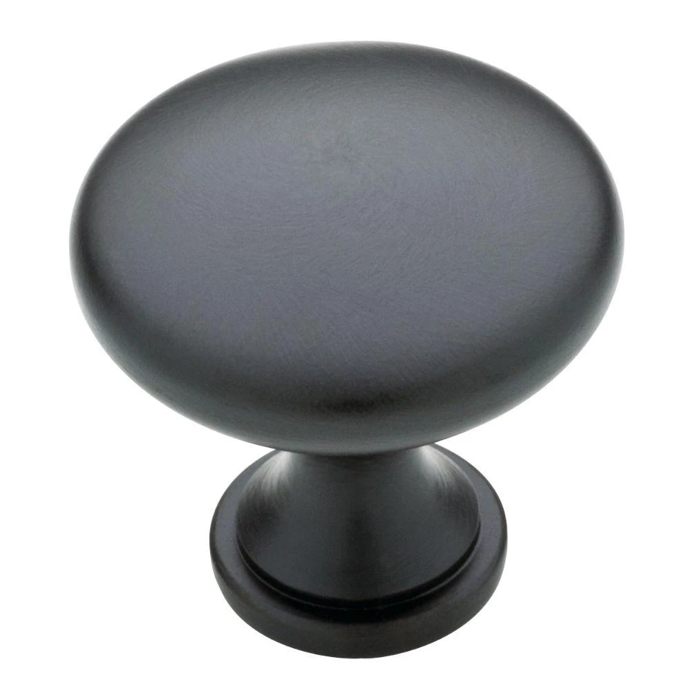 1-3/16 In. Matte Black Garrett Solid Round Cabinet Knob (10-Pack) 1 1-3/16 In. Matte Black Garrett Solid Round Cabinet Knob (10-Pack)