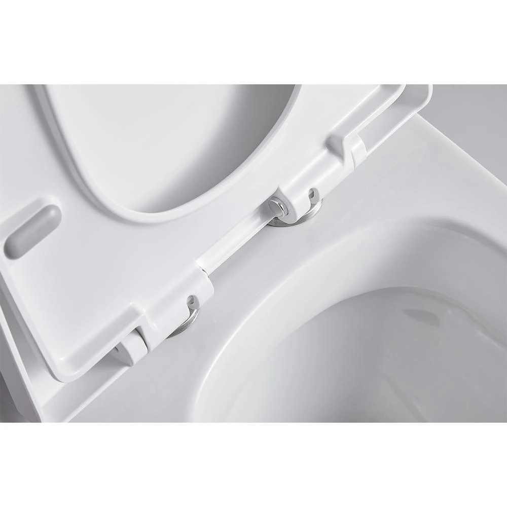 0.8 GPF /1.28 GPF Dual Flush Ceramic Bowl Square Elongated Toilet Bowl Only In White 7 0.8 GPF /1.28 GPF Dual Flush Ceramic Bowl Square Elongated Toilet Bowl Only In White - Image 7