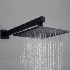 1-Spray Pattern 2 GPM 10 In. Wall Mount Dual Shower Heads In Matte Black -arbor Shop 3fc7a2ebe04de5f3f8fc50f0c52831a7