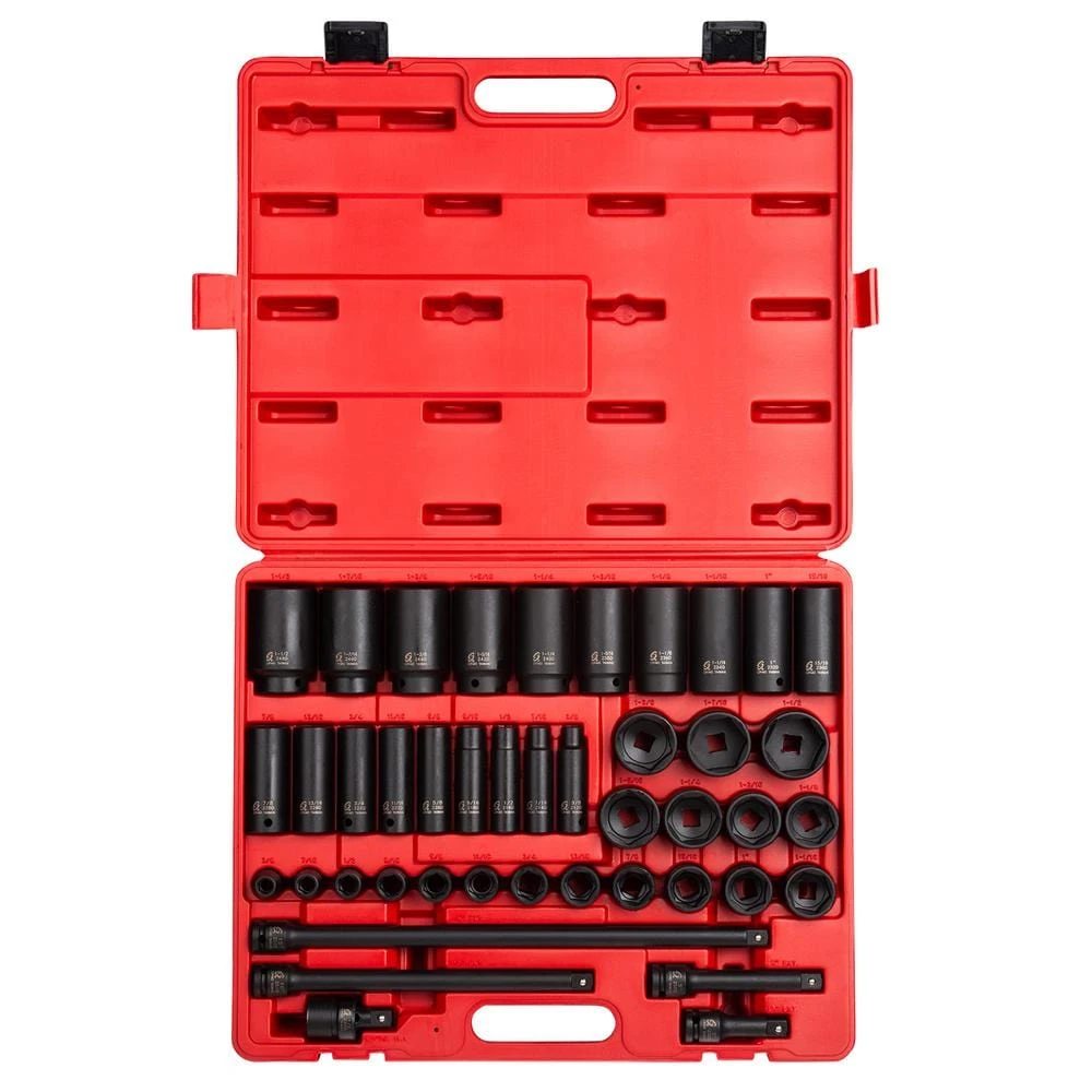 1/2 In. Drive SAE Master Impact Socket Set (43-Piece) 1 1/2 In. Drive SAE Master Impact Socket Set (43-Piece)