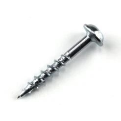#8 X 1-1/4 In. Square Drive Round Head Zinc Coarse Pocket-Hole Screw (250-Pack)