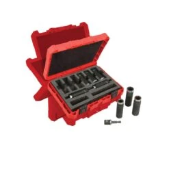 1/2 In. Drive SAE Shockwave Impact Duty Deep Well Socket Set (9-Piece)