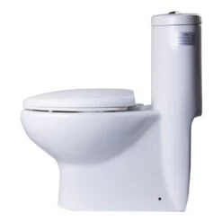 1-Piece 1.1/1.6 GPF Dual Flush Elongated Toilet In White -arbor Shop 43799ed18ab2b60ea077c4c22cd3bde8