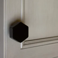 1-1/2 In. Matte Black Solid Hexagon Cabinet Drawer Knobs (10-Pack) -arbor Shop 46ddfe06d17dafd2c9554d12d0233165