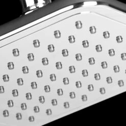 1-Spray 7.85 In. Single Wall Mount Fixed Rain Shower Head In Black -arbor Shop 46f2a6be11f4007a76829996bc5de0b5