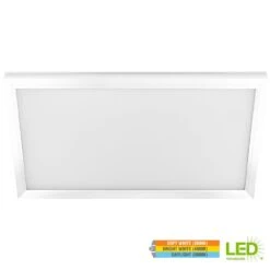 1 Ft. X 4 Ft. 50-Watt4000 Lumens Dimmable White Integrated LED Edge-Lit Flat Panel Flush Mount Light Color Changing CCT -arbor Shop 47352a94acee58f60f1e7c8731958587