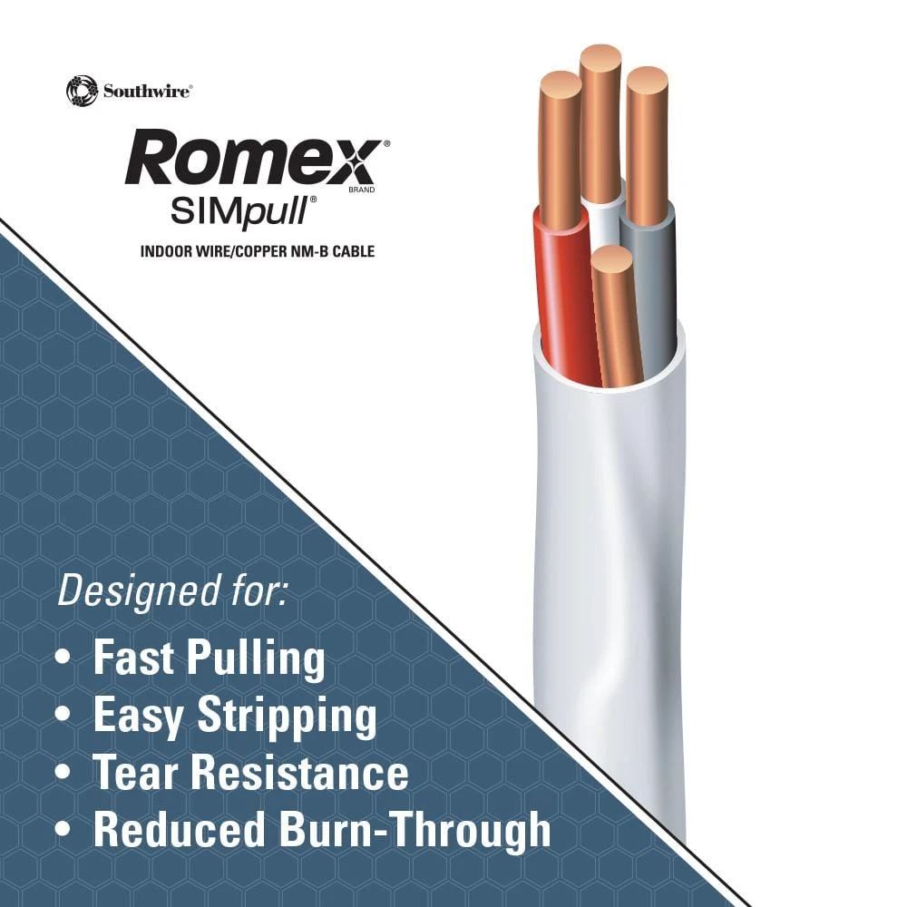 1,000 Ft. 14/2 Solid Romex SIMpull CU NM-B W/G Wire 2 1,000 Ft. 14/2 Solid Romex SIMpull CU NM-B W/G Wire - Image 2
