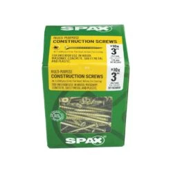 Spax #10 X 3 In. T-Star Plus Flat Head Partial Thread Yellow Zinc Screws (5 Lb. Box) -arbor Shop 49b201994ecb8f61433580b099e40714