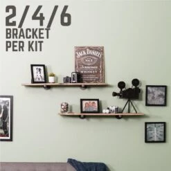 1/2 In. Black Pipe 12 In. L Wall Mounted Shelf Bracket Kit (4-Pack) 14 1/2 In. Black Pipe 12 In. L Wall Mounted Shelf Bracket Kit (4-Pack) -arbor Shop 4b8d785ff865edb714c76b7c014507f3