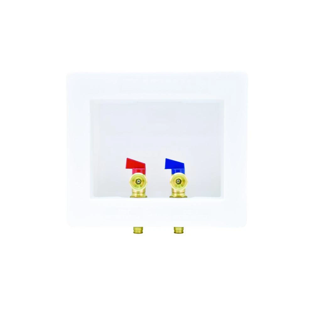 1/2 In. Expansion PEX Plastic Dual Drain Washing Machine Outlet Box 1 1/2 In. Expansion PEX Plastic Dual Drain Washing Machine Outlet Box