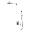 1-Spray Patterns With 1.5 GPM 10 In. Wall Mount Dual Shower Heads In Chrome