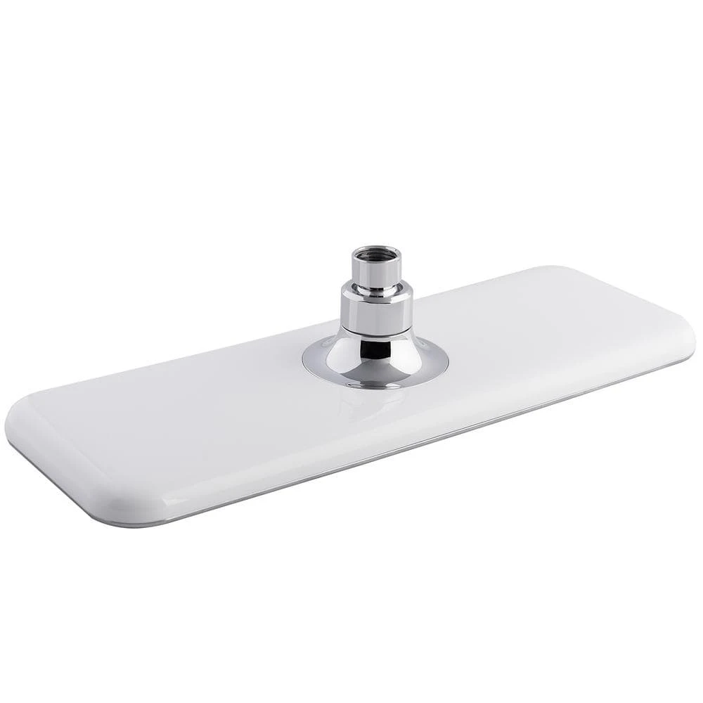 1-Spray 14.6 In. Single Wall Mount Fixed Rain Shower Head In Chrome 3 1-Spray 14.6 In. Single Wall Mount Fixed Rain Shower Head In Chrome - Image 3