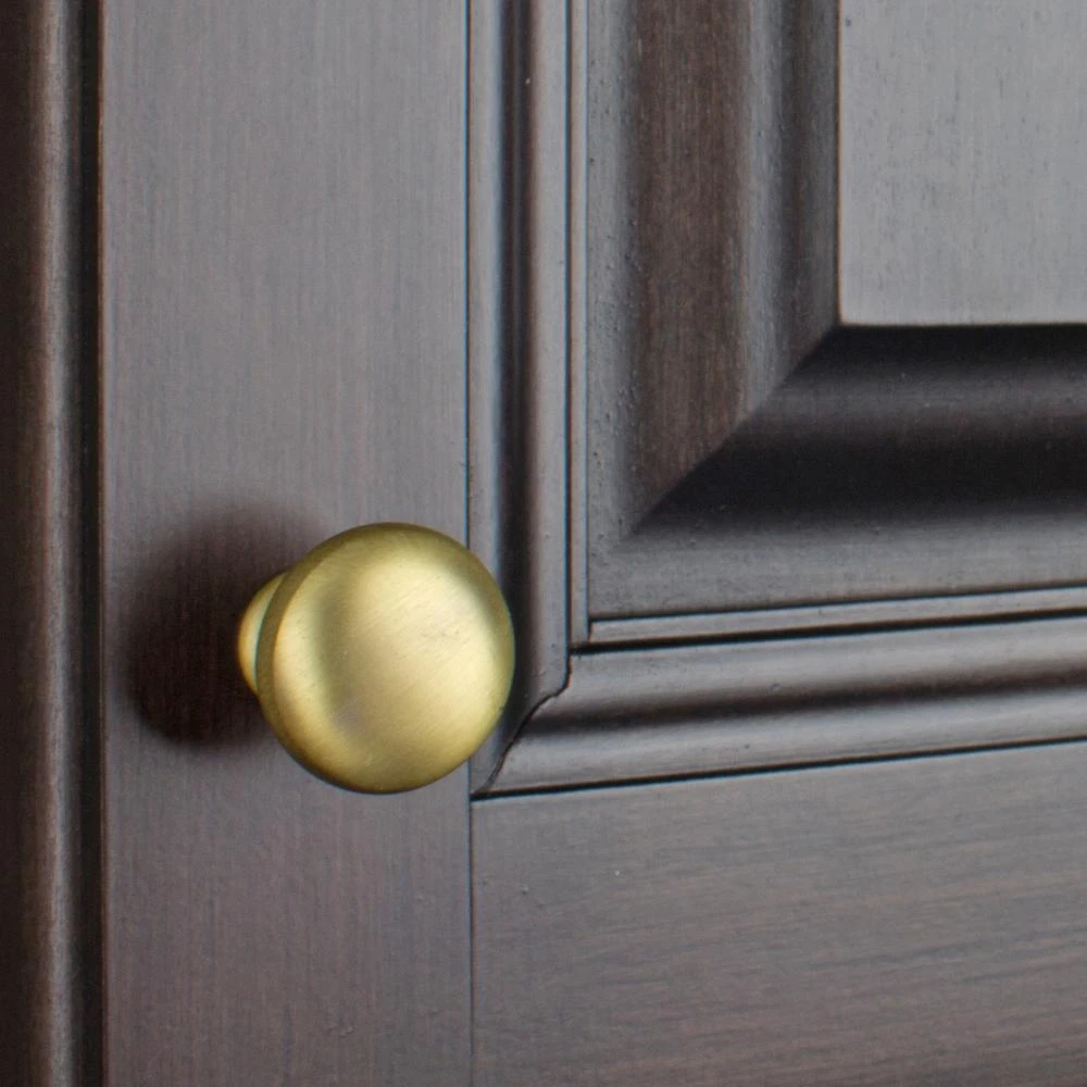 1-1/8 In. Dia Satin Gold Classic Round Cabinet Knobs (10-Pack) 5 1-1/8 In. Dia Satin Gold Classic Round Cabinet Knobs (10-Pack) - Image 5