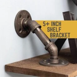 1/2 In. Black Pipe 4.625 In. W X 4.65 In. H Wall Mounted Double Flange Angled Shelf Bracket Kit (4-Pack) 11 1/2 In. Black Pipe 4.625 In. W X 4.65 In. H Wall Mounted Double Flange Angled Shelf Bracket Kit (4-Pack) -arbor Shop 545798d1824ef40cb0bdcf8c2999ed2d