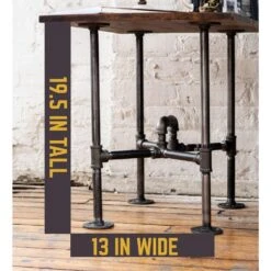 1/2 In. Black Pipe 13 In. W X 18 In D X 19.325 In. H Underpass Design End Table Kit -arbor Shop 549750a0c241697d5c179d3aae64ed31