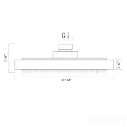1-Spray 7.68 In. Single Wall Mount Fixed Rain Shower Head In Green -arbor Shop 563b87b87cf2df7c74742f8b5b839042
