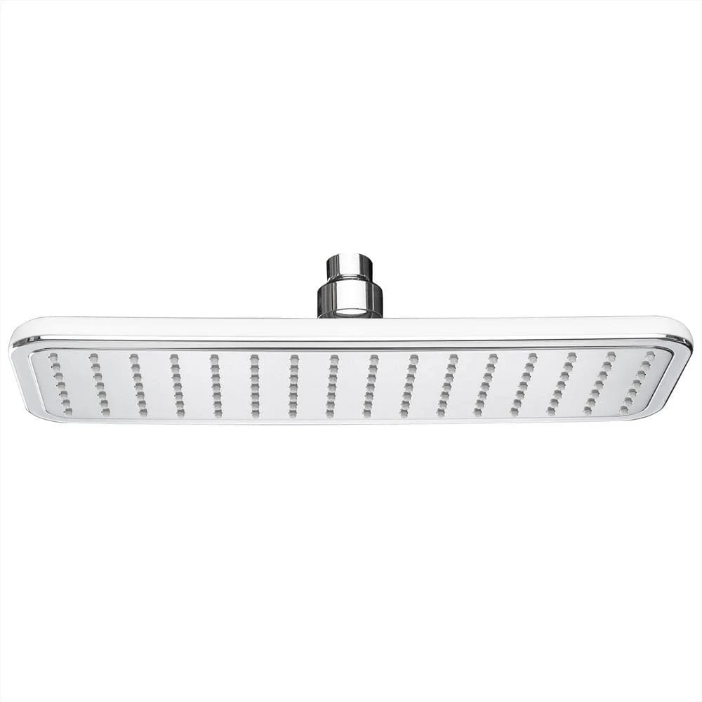 1-Spray 14.6 In. Single Wall Mount Fixed Rain Shower Head In Chrome 2 1-Spray 14.6 In. Single Wall Mount Fixed Rain Shower Head In Chrome - Image 2