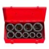 1 In. Drive 1-2 In. 6-Point Deep Impact Socket Set (9-Piece)