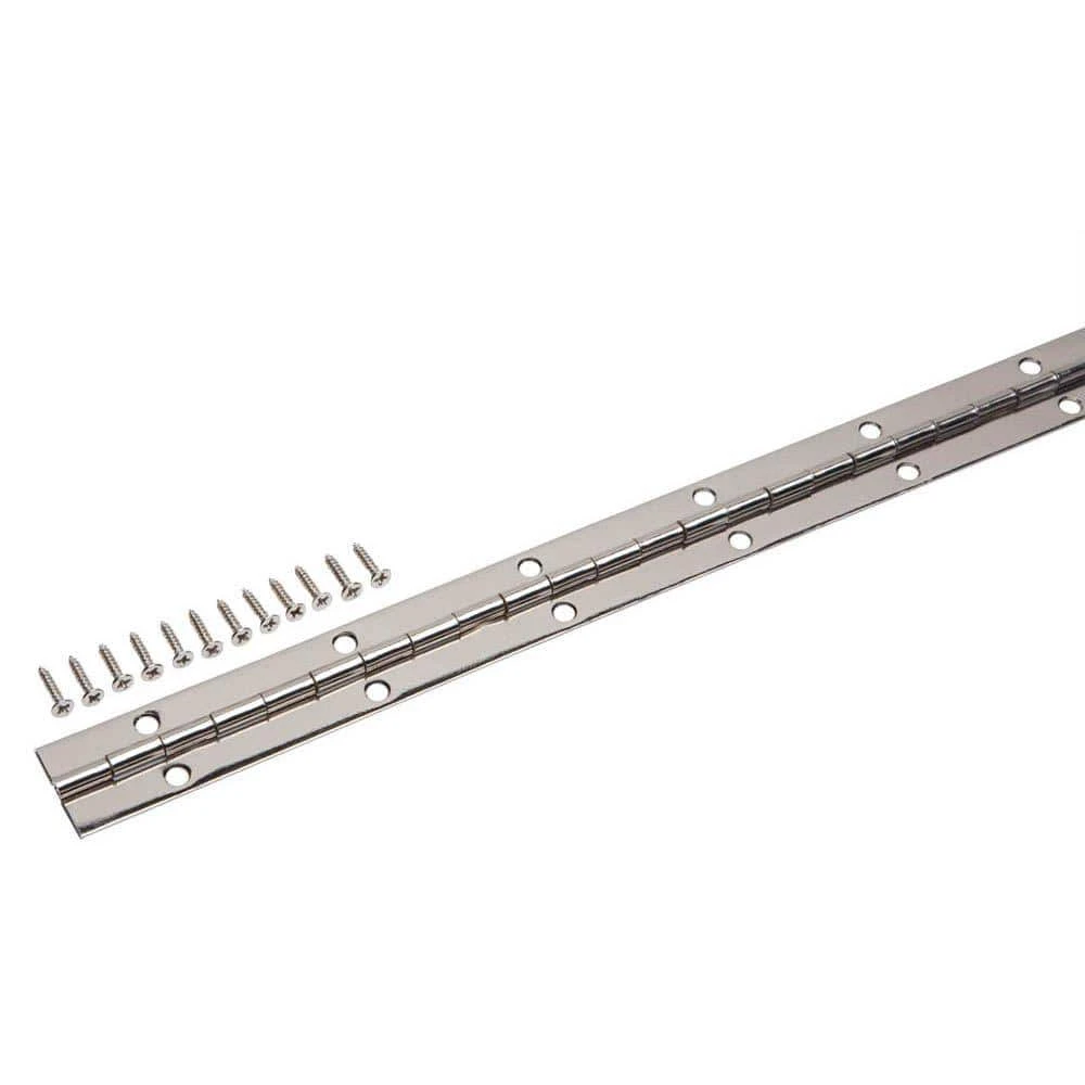 1-1/16 In. X 12 In. Bright Nickel Continuous Hinge 4 1-1/16 In. X 12 In. Bright Nickel Continuous Hinge - Image 4
