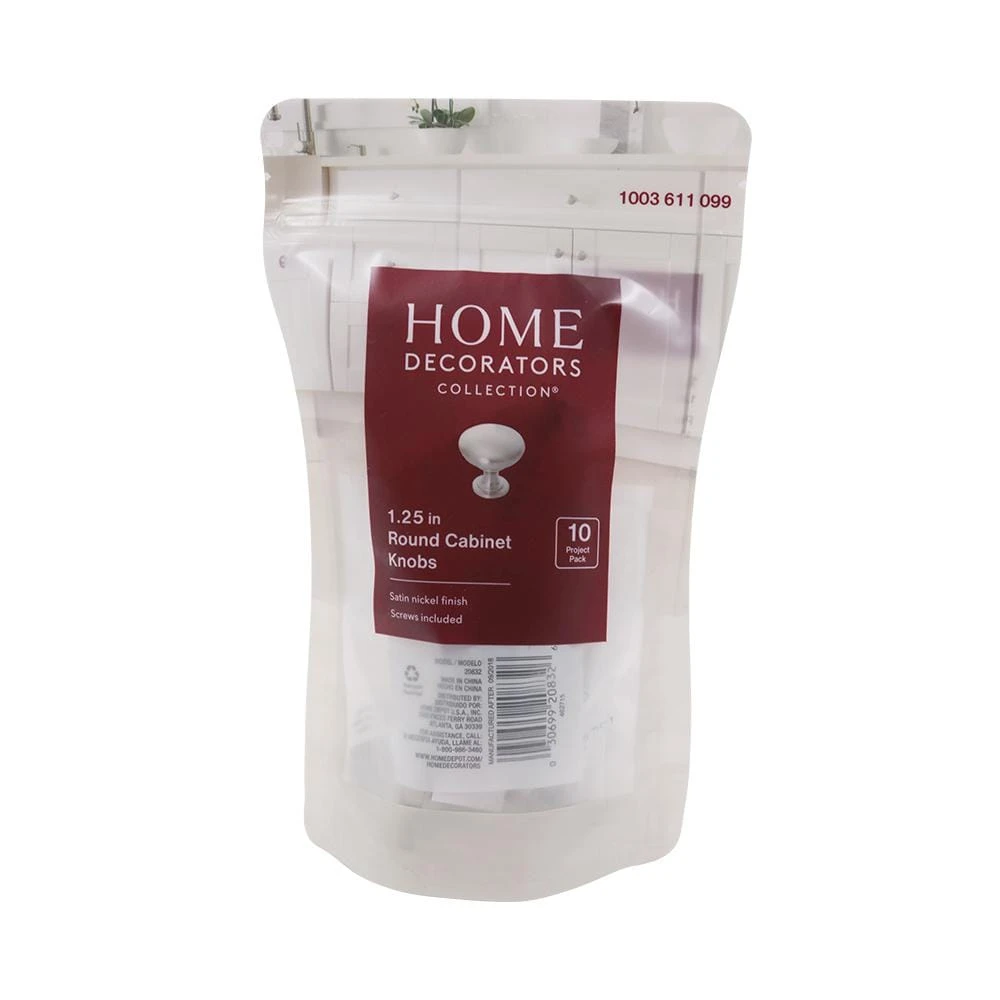 1-1/4 In. Satin Nickel Round Solid Cabinet Knob (10-Pack) 5 1-1/4 In. Satin Nickel Round Solid Cabinet Knob (10-Pack) - Image 5