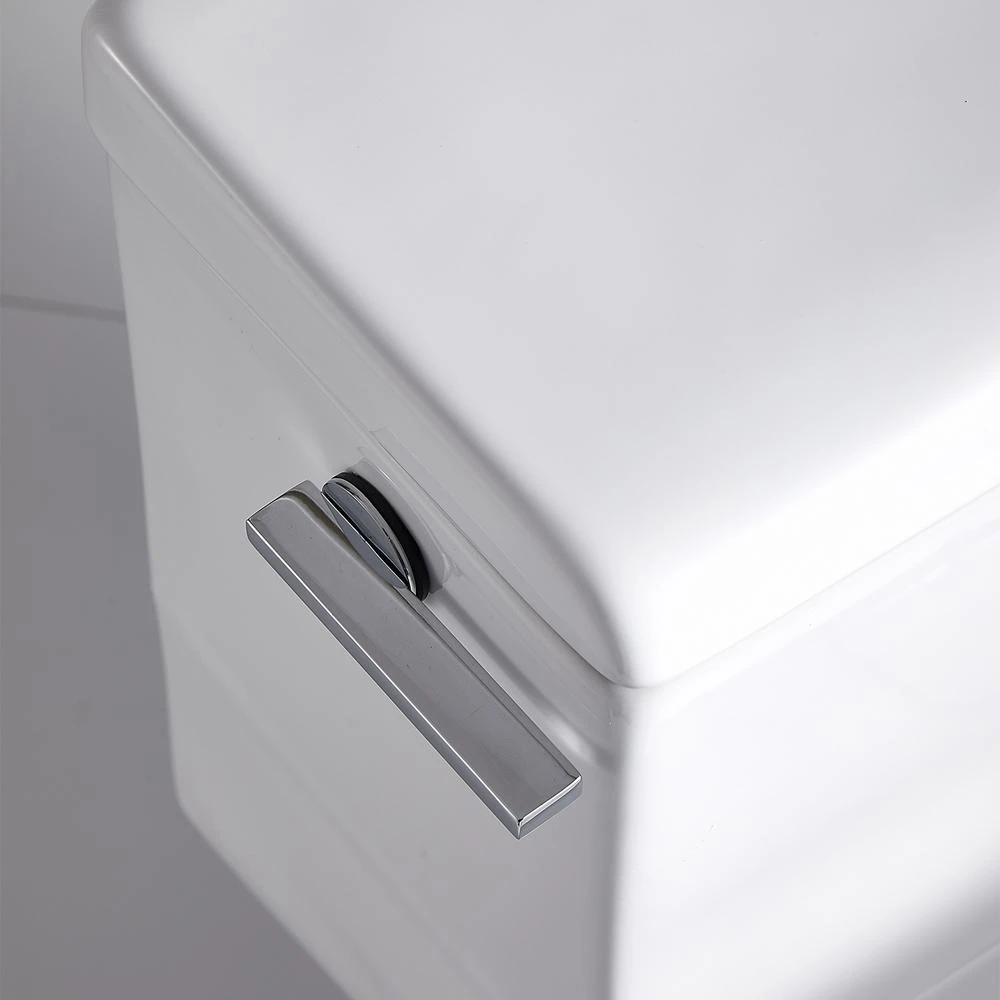 0.8 GPF /1.28 GPF Dual Flush Ceramic Bowl Square Elongated Toilet Bowl Only In White 6 0.8 GPF /1.28 GPF Dual Flush Ceramic Bowl Square Elongated Toilet Bowl Only In White - Image 6