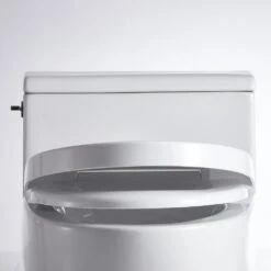 1-Piece 1.28 GPF Single Flush High Efficiency Elongated Toilet In White, Seat Included -arbor Shop 5be5ea5e8c8a3412051c6f393302d526