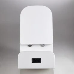 1-Piece 1.28 GPF Dual Flush Ceramic Square Elongated Toilet In White, Seat Included -arbor Shop 5d57b4fb95e4727566b96f1a62754782