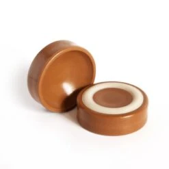 1-3/4 In. Caramel Furniture Wheel Caster Cups/Floor Protectors With Non Skid Rubber Grip (Set Of 4)