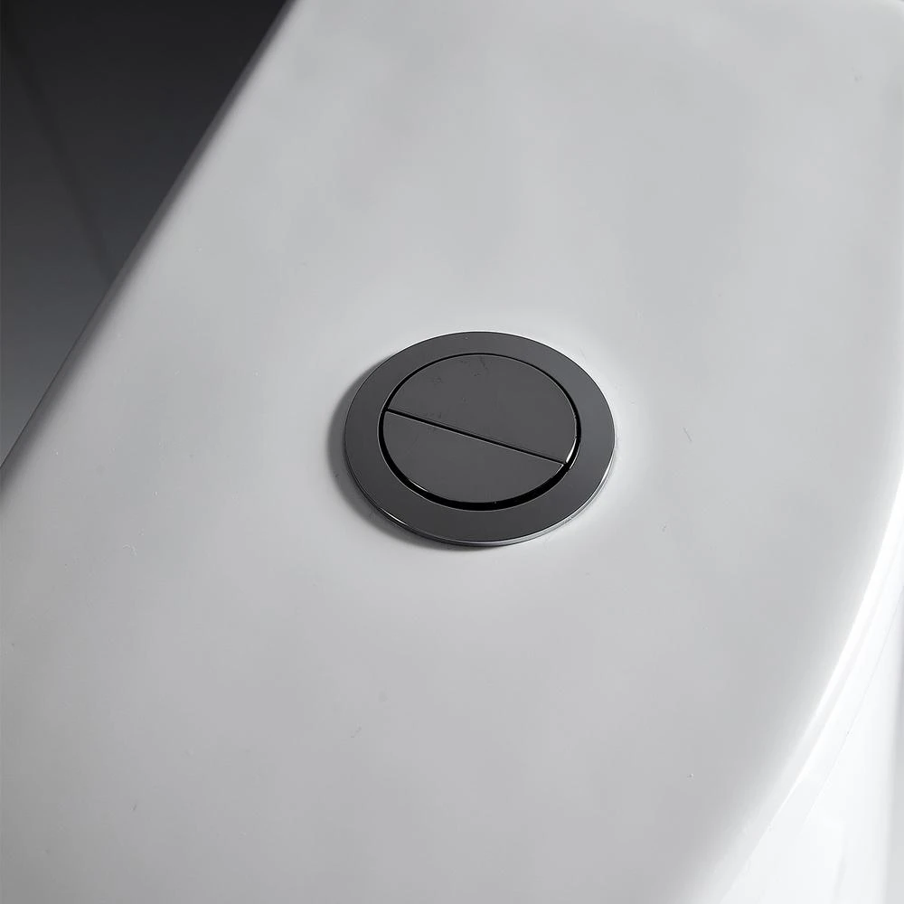 0.8 GPF/1.28 GPF Dual Flush Round Shape Ceramic Elongated Toilet Including Toilet Round Only Seat In White 7 0.8 GPF/1.28 GPF Dual Flush Round Shape Ceramic Elongated Toilet Including Toilet Round Only Seat In White - Image 7