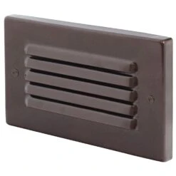 1-Light Bronze Integrated LED Horizontal Deck Step Light