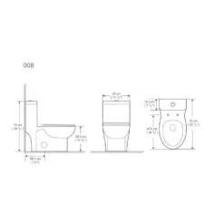 1-Piece 1.1 GPF /1.6 GPF Dual Flush High Efficiency Elongated Toilet In White Seat Included -arbor Shop 6166c41d5b73f9e9829638c7454617a2