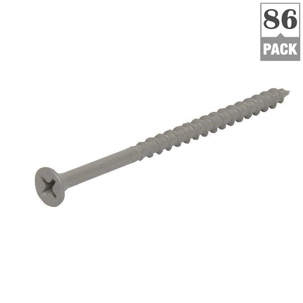 #8 X 2-1/2 In. Philips Bugle-Head Coarse Thread Sharp Point Polymer Coated Exterior Screws (1 Lb./Pack) 4 #8 X 2-1/2 In. Philips Bugle-Head Coarse Thread Sharp Point Polymer Coated Exterior Screws (1 Lb./Pack) - Image 4