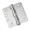 (3-Pack) 4 In. X 4 In. X 1/4 In. Radius Brushed Nickel Ball Bearing Butt Hinge