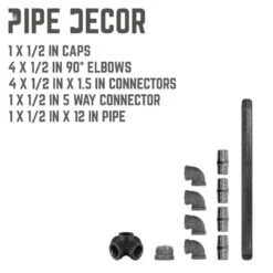1/2 In. Black Steel Pipe 1.2 Ft. H Paper Towel Holder Kit 11 1/2 In. Black Steel Pipe 1.2 Ft. H Paper Towel Holder Kit -arbor Shop 65b87cd499d314e3ef615597574ee01b