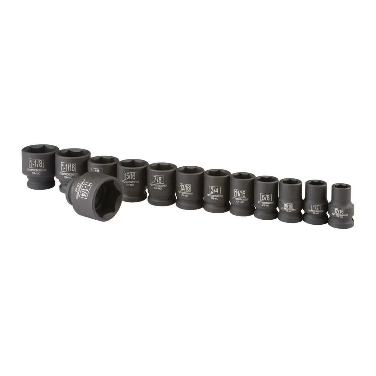 1/2 In. Drive SAE Impact Socket Set, 13 Pc. 1 1/2 In. Drive SAE Impact Socket Set, 13 Pc.