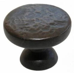 1-1/4 In. Dia Oil Rubbed Bronze Round Hammered Cabinet Knob (10-Pack)