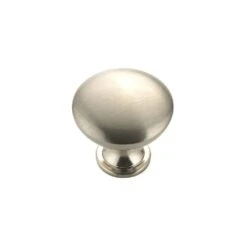 1-1/8 In. Brushed Nickel Contemporary And Modern Knob