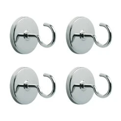 1.34 In. Chrome Plated Magnetic Hooks (4-Pack) -arbor Shop 6876968b8553fb04bfa556f55988eda6