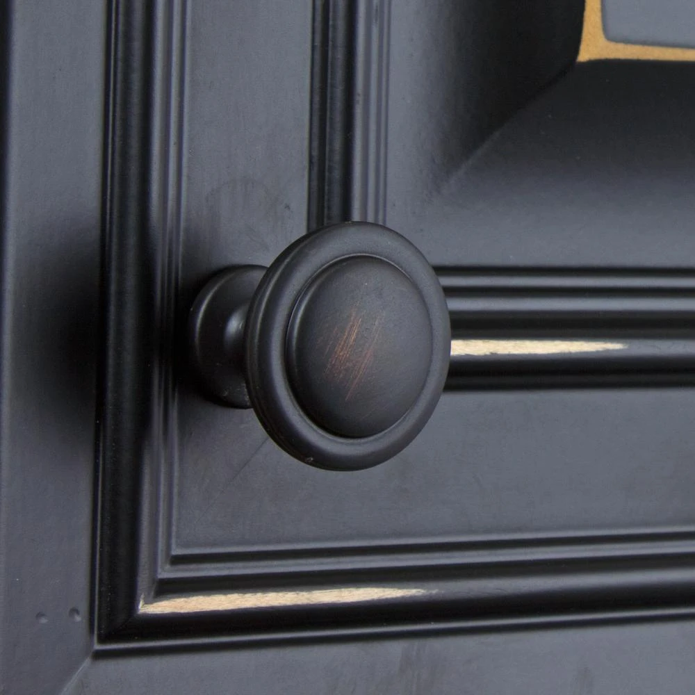 1-1/4 In. Dia Oil Rubbed Bronze Classic Round Ring Cabinet Knobs (10-Pack) 4 1-1/4 In. Dia Oil Rubbed Bronze Classic Round Ring Cabinet Knobs (10-Pack) - Image 4